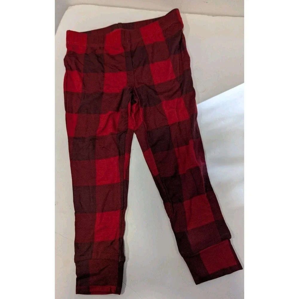 Rachel Parcell Kids Sz 2‎ Red Black Buffalo Plaid Long Sleeve Pajamas Set NWT
